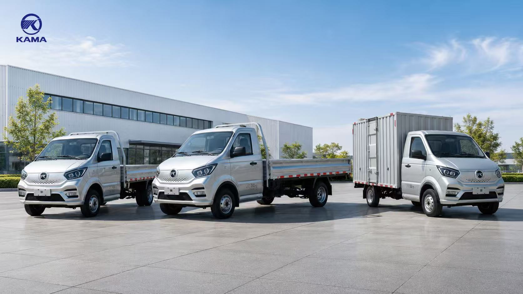 KAMA EV1 / EV2 / EV3 LHD Electric Truck | 1.5T EV Cargo Truck for Export